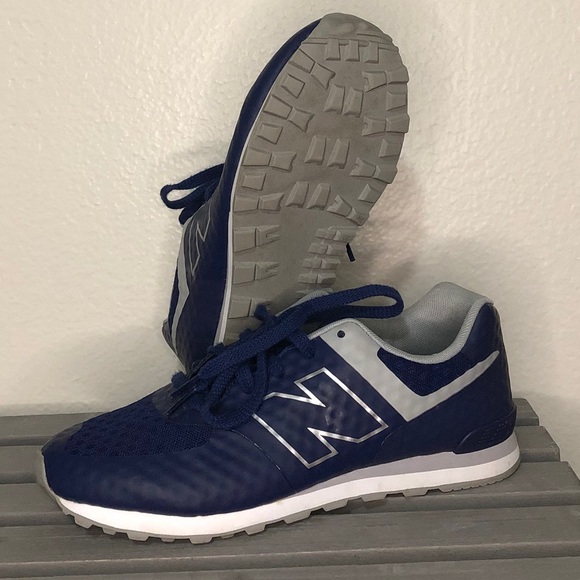 New Balance 574 Breathe KL574KHG Dark Blue/White - Picture 9 of 10